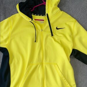 Nike Neon Yellow & Black Full Zip Hoodie